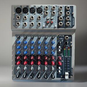 Peavey PV8 8 Channel Compact Mixer Audio Studio Carrying Case NO POWER CABLE.